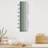 Bauhaus Saliegroen Poster (Keuken)