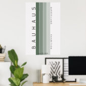 Bauhaus Saliegroen Poster (Thuiskantoor)