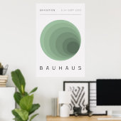 Bauhaus Saliegroen Poster (Thuiskantoor)