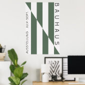 Bauhaus Saliegroen Poster (Thuiskantoor)