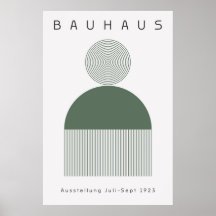 Bauhaus Saliegroene Poster