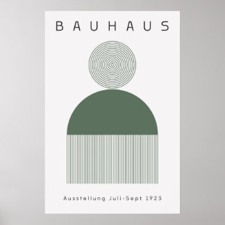 Bauhaus Saliegroene Poster