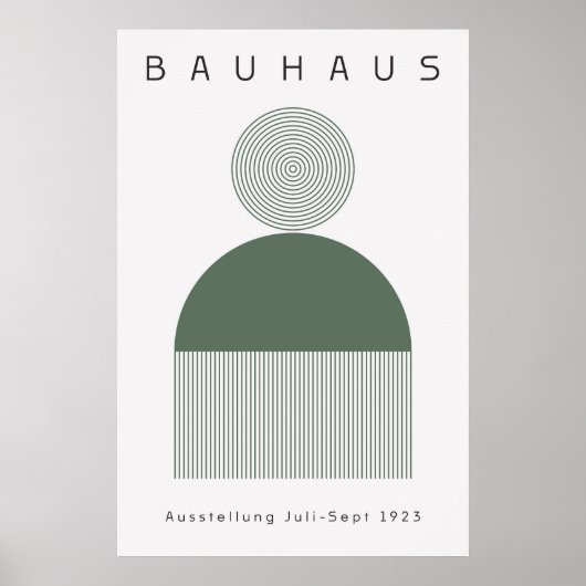 Bauhaus Saliegroene Poster (Voorkant)