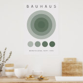 Bauhaus Saliegroene Poster (Keuken)
