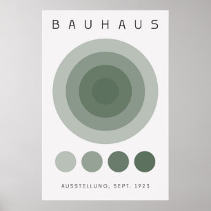 Bauhaus Saliegroene Poster