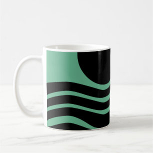 Bauhaus Seafoam Green Abstract Koffiemok