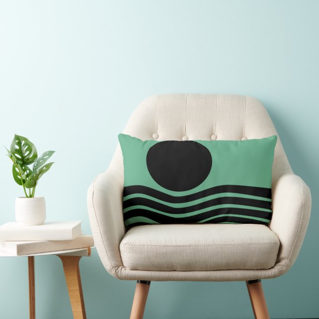Bauhaus Seafoam Green Abstract Kussen (Stoel)