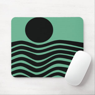 Bauhaus Seafoam Green Abstract Muismat