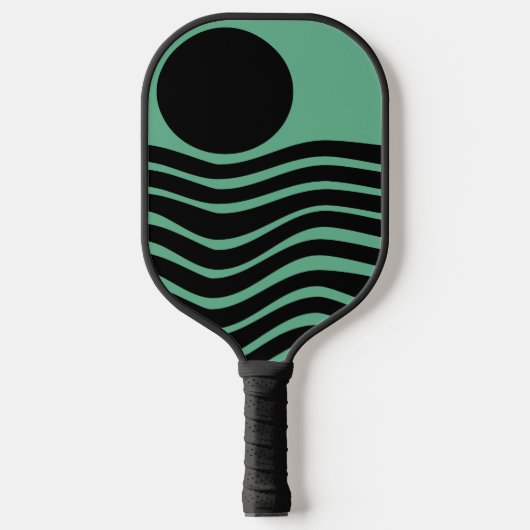 Bauhaus Seafoam Green Abstract Pickleball Paddle (Voorkant)