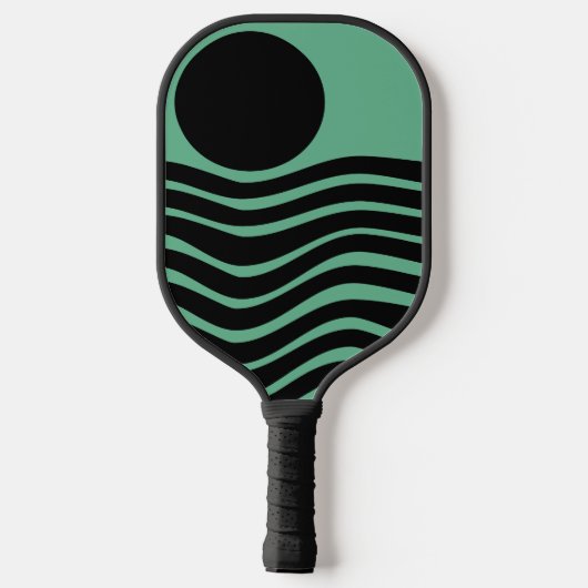 Bauhaus Seafoam Green Abstract Pickleball Paddle (Achterkant)