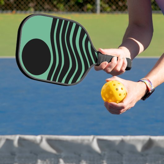 Bauhaus Seafoam Green Abstract Pickleball Paddle (Insitu)