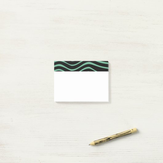Bauhaus Seafoam Green Abstract Post-it® Notes (Op bureau)