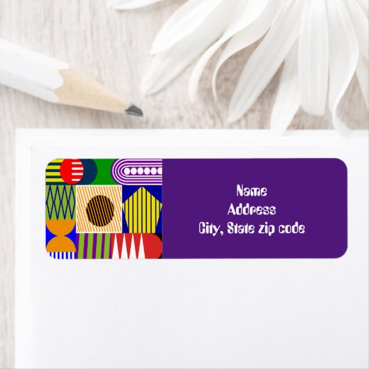 Bauhaus Shape Collage Etiket (Insitu)