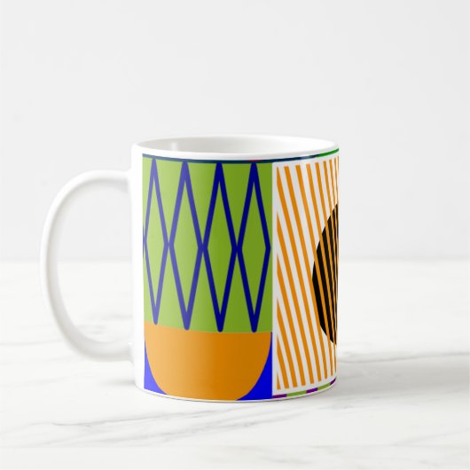 Bauhaus Shape Collage Koffiemok (Links)