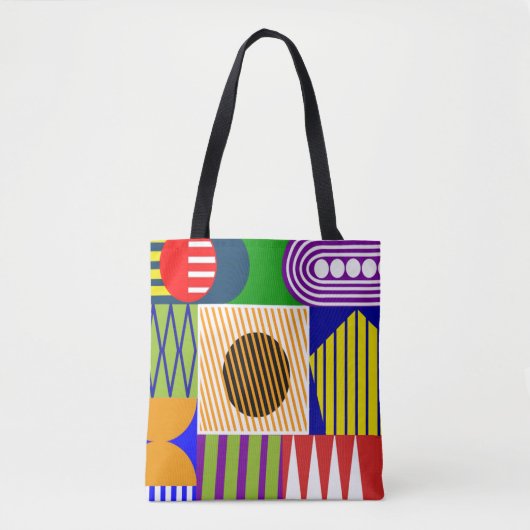 Bauhaus Shape Collage Tote Bag (Voorkant)