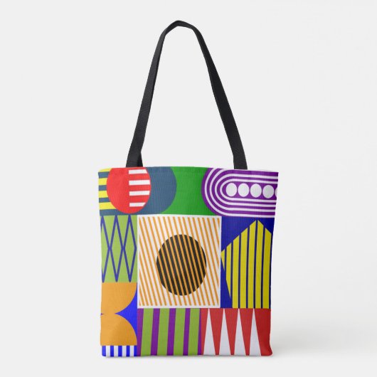 Bauhaus Shape Collage Tote Bag (Achterkant)