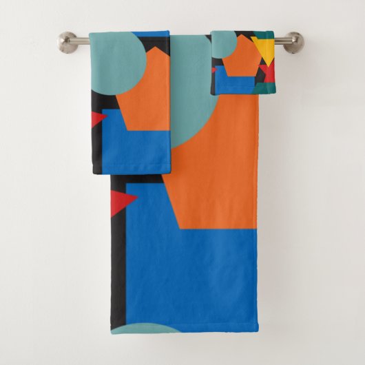 Bauhaus Shapes Bad Handdoek (Insitu)