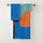 Bauhaus Shapes Bath Towel Set Bad Handdoek (Insitu)
