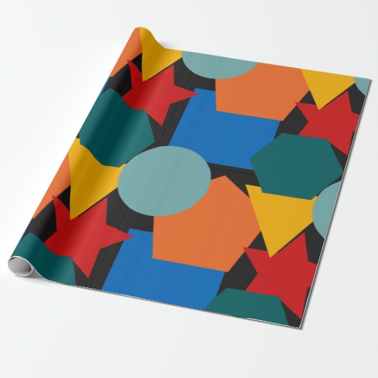 Bauhaus Shapes Cadeaupapier (Uitgerold)