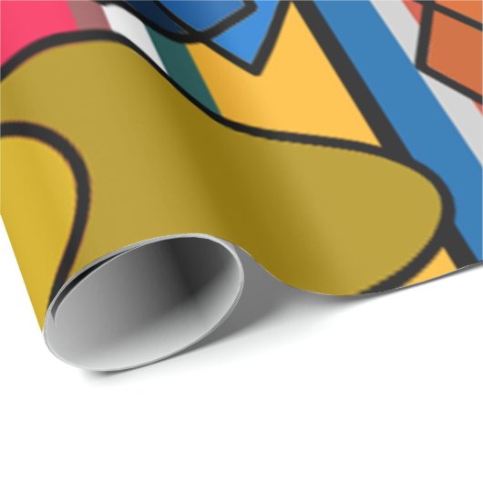 Bauhaus Shapes en Lines Cadeaupapier (Rol Hoek)