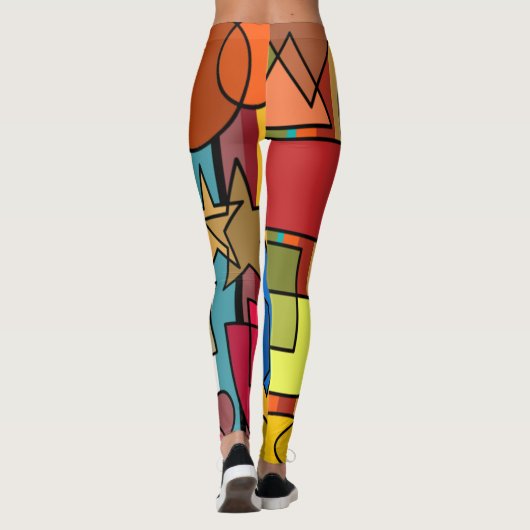 Bauhaus Shapes en Lines Leggings (Achterkant)
