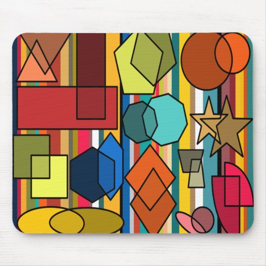 Bauhaus Shapes en Lines Muismat (Voorkant)