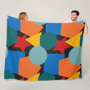 Bauhaus Shapes Fleece Blanket Deken
