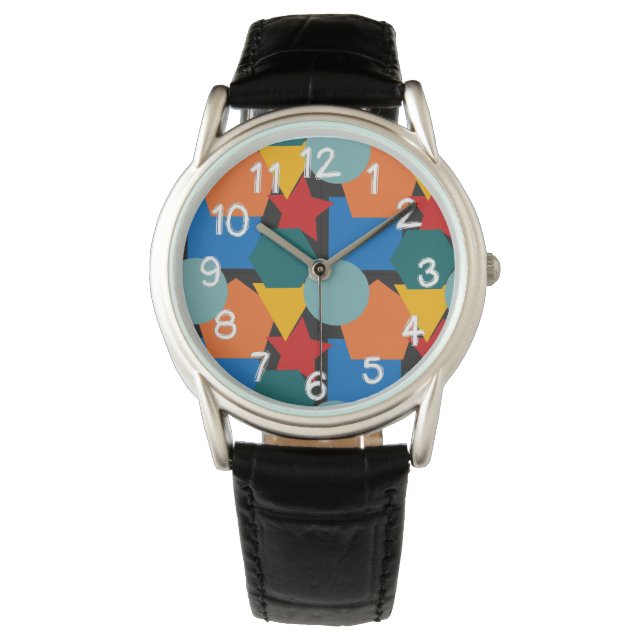 Bauhaus Shapes Horloge (Voorkant)