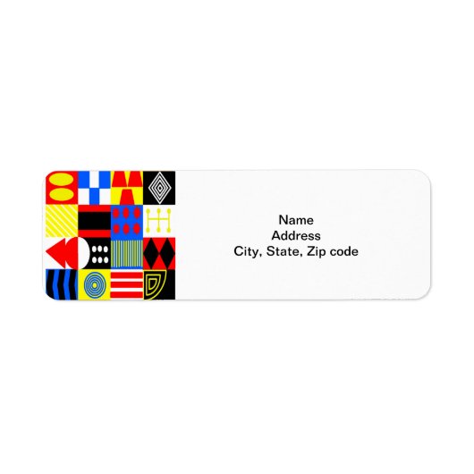 Bauhaus Shapes Label (Voorkant)