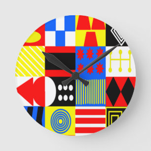 Bauhaus Shapes Ronde Klok