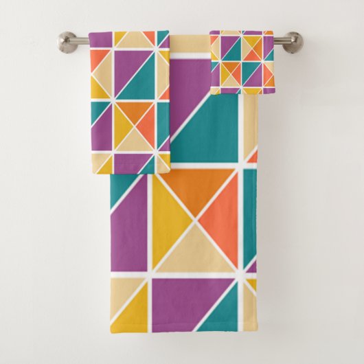 Bauhaus Squares Bad Handdoek (Insitu)