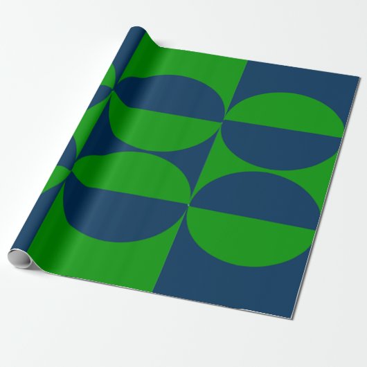 Bauhaus Squares en Circles Cadeaupapier (Uitgerold)