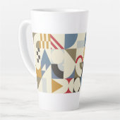 Bauhaus Stijl Geometrisch Vormontwerp Latte Mok (Linkerhoek)