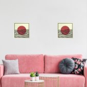 Bauhaus-stijl zonsondergang muurkunst sets (Woonkamer)