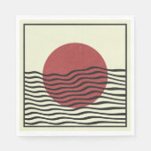 Bauhaus-stijl zonsondergang servet (Voorkant)