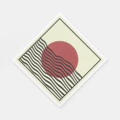 Bauhaus-stijl zonsondergang servet (Hoek)