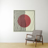 Bauhaus-stijl zonsondergang wandkleed (In Situ (horizontaal))