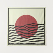 Bauhaus-stijl zonsondergang wandkleed (Voorkant)