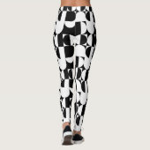 Bauhaus Style Black en White Geometric Retro  Leggings (Achterkant)