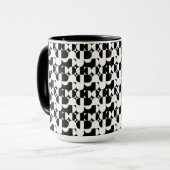 Bauhaus Style Black en White Geometric Retro  Mok (Voorkant links)