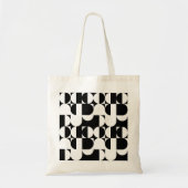 Bauhaus Style Black en White Geometric Retro Tote Bag (Voorkant)