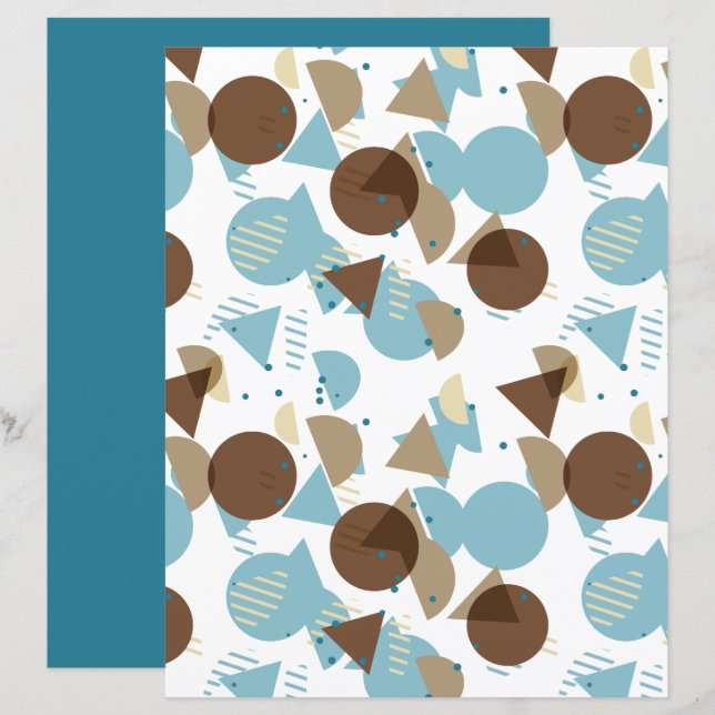 Bauhaus Style Mosaic Art Pattern-rapport (Voorkant / Achterkant)