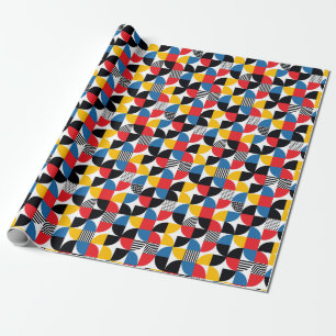 Bauhaus Style Retro Geometric Art Cadeaupapier