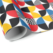 Bauhaus Style Retro Geometric Art Cadeaupapier (Rol Hoek)