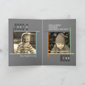 Bauhaus Style Retro Modern Artsy Kerstmis Feestdagen Kaart (Binnen)