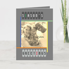 Bauhaus Style Retro Modern Artsy Kerstmis Feestdagen Kaart