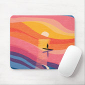 Bauhaus Sunset Aangepaste Naam Muismat (Met muis)