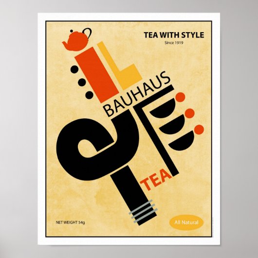 Bauhaus Tea Poster (Voorkant)