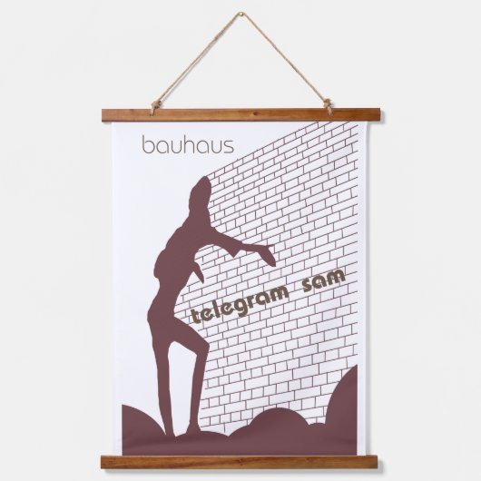 Bauhaus Telegram Sam Poster Art Hangend Wandkleed (Voorkant)