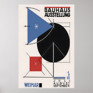 Bauhaus Tentoonstellingsposter Geometrische Abstra Poster